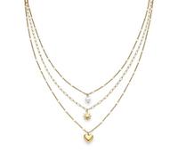 s.Oliver Collier - Élégante collier en acier inoxydable poli - IP or - Gliederkette 55 cm - wasserfest & hautfreundlich