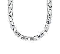 s.Oliver Collier en acier inoxydable pour homme, collier, argent, livré dans un coffret cadeau à bijoux