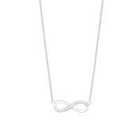s.Oliver Collier avec pendentif en argent 925 Sterling pour femmes, avec zirconium synth., 42+3 cm, argent, infini, Livré en boîte cadeau de bijoux, 2012527