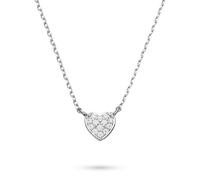 s.Oliver Collier pour fille - Argent 925 avec pierres de zircone - Argent - Chaîne d'ancre réglable de 36 cm - Imperméable et doux pour la peau