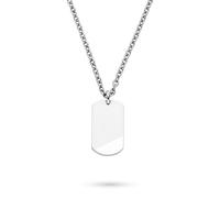 s.Oliver Collier pour garçon - Acier inoxydable - Argent - Chaîne d'ancre réglable de 43 cm - Imperméable et doux pour la peau