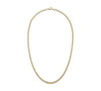 s.Oliver Collier pour homme - Collier en acier inoxydable mat - Or IP - Chaîne gourmette de 50 cm - Imperméable et doux pour la peau