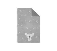 s.Oliver Couverture pour enfant - 100 x 150 cm - Mélange de coton - Fabriquée en Allemagne - Chaude et lavable - Plaid koala gris
