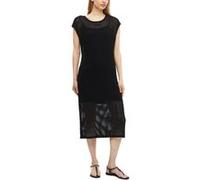 Robe légère en jersey à motif ajouré et encolure ronde femme s.Oliver Noir 46