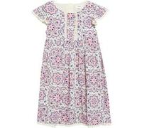 Robe courte ligne A avec nervures et manches papillon fille s.Oliver Beige 8 ans