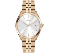 s.Oliver - Élégante Montre Femme en Acier Inoxydable Rose - Femme - Accessoires - Jaune - Taille: ONE Size