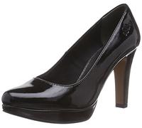 s.Oliver Femme 22400 Chaussures à Talons avec Plateau, Noir Verni 018, 38 EU