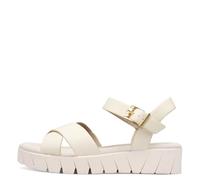 s.Oliver Femme Damen 5-28600-44 Sandale Plate, crème, 42 EU