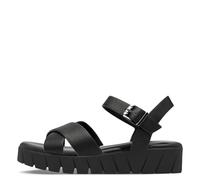 s.Oliver Femme Damen 5-28600-44 Sandale Plate, Noir, 42 EU