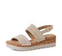 s.Oliver Femme Damen 5-28701-44 Sandale cale, Beige Comb, 39 EU