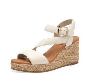 s.Oliver Femme Damen 5-28707-44 Sandale cale, crème, 39 EU