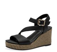s.Oliver Femme Damen 5-28707-44 Sandale cale, Noir, 39 EU