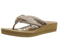 s.Oliver Femme Décontracté Tongs, Beige Comb 374, 38 EU