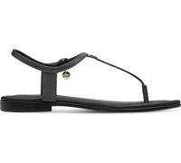 s.Oliver Femme Sandale Dianette Séparateur d'orteils plat Structure 5-28107-44, Taille:42 EU, Couleur:Noir