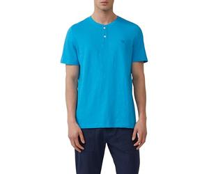 s.Oliver Henley-Shirt mit Flammgarnstruktur, Turquoise, 3XL Hommes