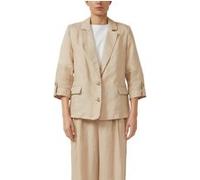 Blazer mi-long en lin avec poches à rabat et col à revers femme s.Oliver Beige 40