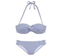 s.Oliver Jap-311 Ensemble de Bikini, Rayures Bleu Clair/Blanc, 36 / C Femme