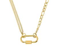 s.Oliver Jewel Collier Chaîne Halskette En Acier Inoxydable IP Or 2033902