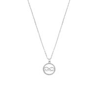 s.Oliver Collier avec pendentif en argent 925 Sterling pour femmes, avec zirconium synth., 42+3 cm, argent, Infinity, Livré en boîte cadeau de bijoux