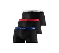 s.Oliver Boxers bleu / rouge feu / noir / blanc, Taille XL