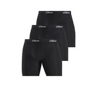 s.Oliver Jh-34bl_ls Caleçon Boxeur, 3 x Noir, S (Lot de 3) Hommes