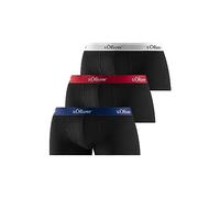 s.Oliver JH-34H_LS, Caleçon Boxeur Homme, 3X Schwarz gekontert,