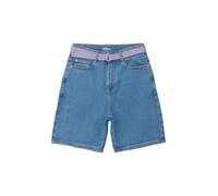 s.Oliver Junior Bermuda en Jean, Coupe Ample, Taille Super Haute, Jambes Semi-Larges, Bleu, 158
