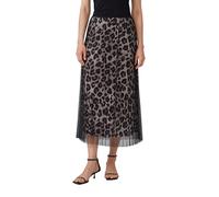 s.Oliver Jupe en Maille avec Motif léopard, 93a1_Gris, 48 cm