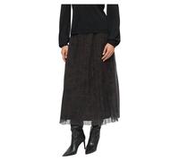 s.Oliver - Jupe Midi Plissée en Mesh - Femme - Jupes - Brun - Taille: 48 FR