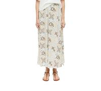 s.Oliver Jupe pour Femme - Coupe décontractée, Jersey élastique, Motif intégral, Longueur midi avec Poches