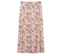 s.Oliver Jupe pour Femme - Coupe décontractée, Jersey élastique, Motif intégral, Longueur midi avec Poches