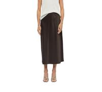 s.Oliver Jupe pour Femme, Coupe régulière, qualité Satin, Taille élastique, Longueur midi, pour Les Affaires et Les Occasions spéciales