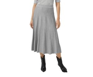 s.Oliver Jupe pour Femme en Tricot Fin, Longueur midi, Taille élastique