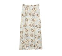 s.Oliver Jupe pour Femme - Coupe décontractée, Jersey élastique, Motif intégral, Longueur midi avec Poches