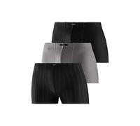 s.Oliver Lot de 3 Boxers pour Homme, Gris/Noir, S