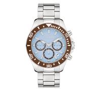 s.Oliver Montre pour Homme - Ronde - Argent - 41 mm - Montre en métal avec Mouvement à Quartz sur Le Bracelet en Acier Inoxydable avec Boucle déployante - Montre analogique - Étanche 10 ATM