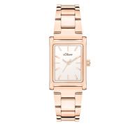 s.Oliver Montre pour Femme - Rectangulaire - Or Rose - 22 mm - Élégante Montre pour Femme en métal avec Mouvement à Quartz - Étanche 3 ATM - Résistante aux Rayures