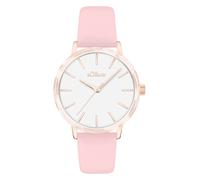 s.Oliver Montre à affichage analogique rose / blanc cassé, Taille One Size