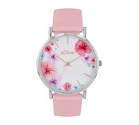 s.Oliver Montre dames à quartz analogique, avec bracelet en silicone, argent, 3 bar d'étanchéité, Livré dans une boîte cadeau de montres, 2038370