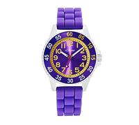 s.Oliver Montre fille enfants Montre à quartz analogique, avec bracelet en silicone, violet, étanche à 3 bar, Livrée dans une boîte cadeau de montres