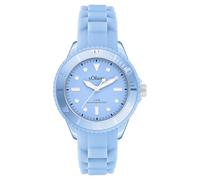s.Oliver Montre pour Femme - Rond - Bleu - 38 mm - Élégante Montre pour Femme en Plastique avec Mouvement à Quartz - Étanche 5 ATM - Résistante aux Rayures