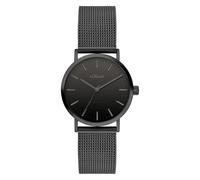 s.Oliver Montre pour Femme - Ronde - Noir - 30 mm - Élégante Montre pour Femme en Acier Inoxydable Poli avec Mouvement à Quartz - Étanche 5 ATM - Résistante aux Rayures