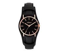 s.Oliver Montre pour Femme - Ronde - Or - 30 mm - Élégante Montre en métal avec Mouvement à Quartz - Étanche 3 ATM - Résistante aux Rayures