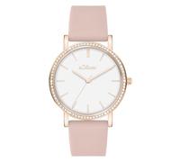 s.Oliver Montre pour Femme - Ronde - Or Rose - 35 mm - Élégante Montre pour Femme en métal avec Mouvement à Quartz - Étanche à 3 ATM - Résistante aux Rayures