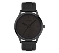 s.Oliver Montre pour Homme - Rond - IP Noir - 44 mm - Montre en métal avec Mouvement à Quartz sur Le Bracelet en Silicone avec Boucle ardillon - Montre analogique - Étanche 3 ATM - Résistante aux