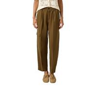 s.Oliver Pantalon Cheville pour Femme en mélange de Lin 2179243, Marron, 36