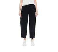 s.Oliver Pantalon Cheville pour Femme en mélange de Lin 2179243, Noir, 34