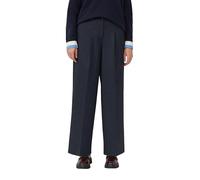 s.Oliver Pantalon Long pour Femme en Jersey Interlock avec Jambe Large et Rayures Fines