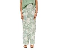 s.Oliver Pantalon pour Femme avec imprimé intégral - Jambes Larges - 2178670, Blanc., 38