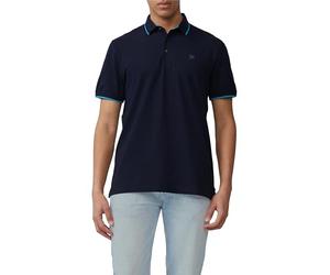 s.Oliver Polo piqué Sportif avec détails contrastés, Bleu Profond, M